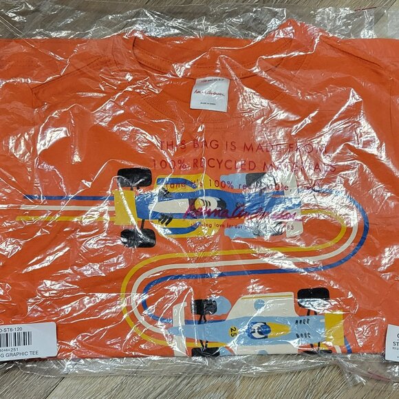 HANNA ANDERSSON Long Sleeve Graphic Racer Tee Top - 120 (6/7) (NEW) - Picture 3 of 6